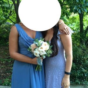 Beautiful blue Monique Lhuillier full length dress